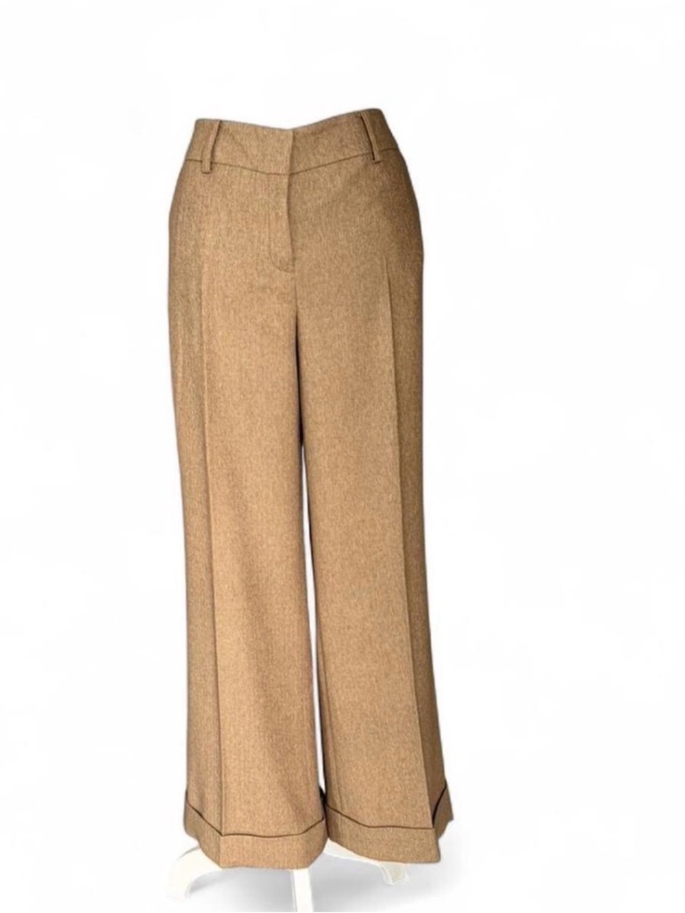 Anne Klein Camel Wide-Leg Dress Pants